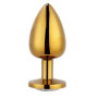 Анальная пробка Gold Metal Heart Dark Violet, S