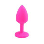 Анальная пробка Pink Silicone Light Pink, S
