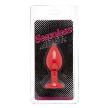Анальна пробка Red Silicone Heart Red, M