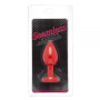 Анальна пробка Red Silicone Heart Red, M