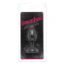Анальная Black Silicone Heart Diamond, M