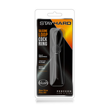 Регульоване ерекційне кільце STAY HARD SILICONE LOOP BLACK