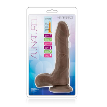 Фалоімітатор з подвійною щільністю AU NATUREL 8.5 MISTER PERFECT CHOCOLATE