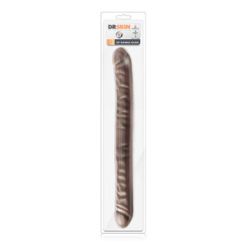 Подвійний фалоімітатор DR SKIN 18INCH CHOCOLATE