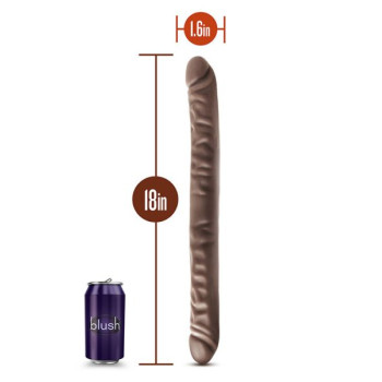 Подвійний фалоімітатор DR SKIN 18INCH CHOCOLATE
