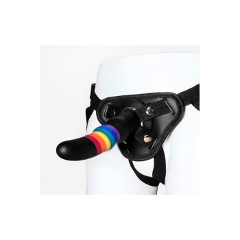 Страпон жіночий райдужний COLOURFUL LOVE STRAP ON SOLID DILDO