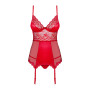 Корсет с подвязками для чулок Obsessive Lovica corset S/M