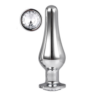 DT21825 Анальна пробка конічної форми Dream Toys GLEAMING LOVE SILVER PLEASURE PLUG L