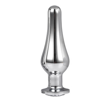 DT21825 Анальна пробка конічної форми Dream Toys GLEAMING LOVE SILVER PLEASURE PLUG L