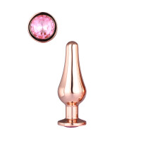 DT21826 Анальна пробка конічної форми Dream Toys GLEAMING LOVE ROSE GOLD PLEASURE PLUG S