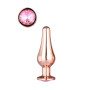 DT21826 Анальна пробка конічної форми Dream Toys GLEAMING LOVE ROSE GOLD PLEASURE PLUG S