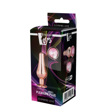 DT21826 Анальна пробка конічної форми Dream Toys GLEAMING LOVE ROSE GOLD PLEASURE PLUG S