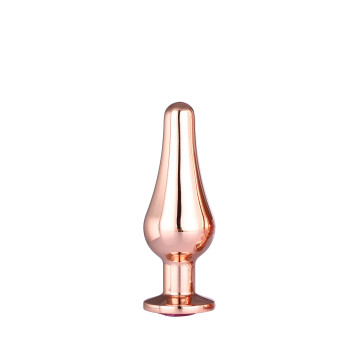 DT21826 Анальна пробка конічної форми Dream Toys GLEAMING LOVE ROSE GOLD PLEASURE PLUG S