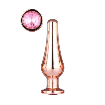 DT21827 Анальна пробка конічної форми Dream Toys GLEAMING LOVE ROSE GOLD PLEASURE PLUG M