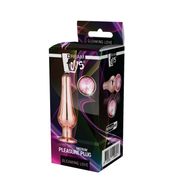 DT21827 Анальна пробка конічної форми Dream Toys GLEAMING LOVE ROSE GOLD PLEASURE PLUG M