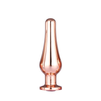 DT21827 Анальна пробка конічної форми Dream Toys GLEAMING LOVE ROSE GOLD PLEASURE PLUG M