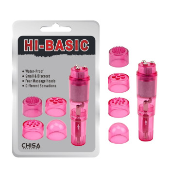 Вібратор кліторальний з насадками Chisa Hi-Basic THE ULTIMATE MINI-MA