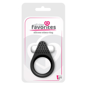 Кільце ерекційне LIT-UP SILICONE STIMU RING 1, BLACK