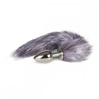 Анальна пробка метал із хвостиком Fox Tail Plug Easy Toys, Розмір L