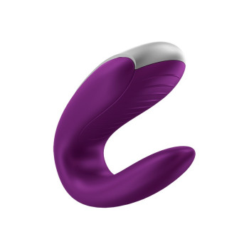 Вібратор для пар із фірмовим пультом керування Satisfyer DOUBLE FUN VIOLET