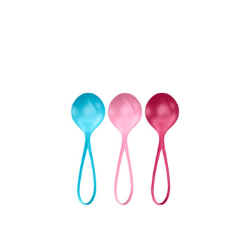 Набор одинарных вагинальных шариков Satisfyer Strengthening Balls разноцветные