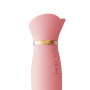 Вібратор з ротацією і вакуумною стимуляцією ZALO ROSE RABBIT PINK