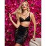 Комплект Obsessive Blanita (бюстгальтер и юбка) Black L\LX