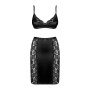 Комплект Obsessive Blanita (бюстгальтер и юбка) Black L\LX