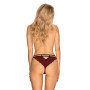 Трусики Obsessive Sugestina Bordeaux-Black S/M