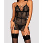 Сорочка Obsessive Basitta chemise & thong S/M