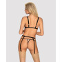Комплект с поясом для чулок Obsessive Nudelia set L/XL