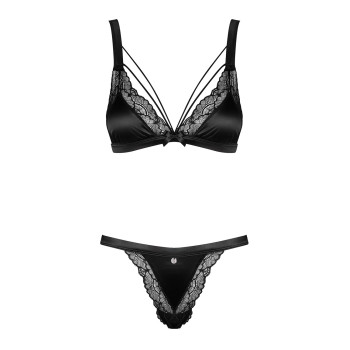 Комплект бюстгальтер та трусики Obsessive Eloissa set Black S/M