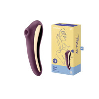 Вакуумний кліторальний стимулятор із вібрацією Satisfyer Dual Kiss wine red