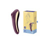Вакуумный клиторальный стимулятор с вибрацией Satisfyer Dual Kiss, марсаловый