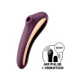 Вакуумный клиторальный стимулятор с вибрацией Satisfyer Dual Kiss, марсаловый