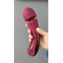Вибратор микрофон Dream Toys Dinky Curved Wand Jacky O бордовый