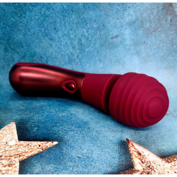 Вибратор микрофон Dream Toys Dinky Curved Wand Jacky O бордовый
