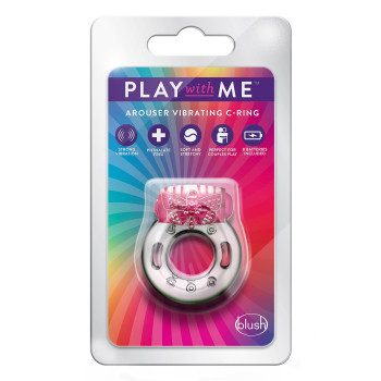 Эрекционное виброкольцо PLAY WITH ME AROUSER VIBRATING C-RING PINK