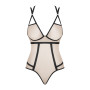 Боди с контрастными полосами Obsessive Nudelia teddy S/M