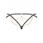 Трусики стрінги з ланцюжками Obsessive Pantheria thong black S/M