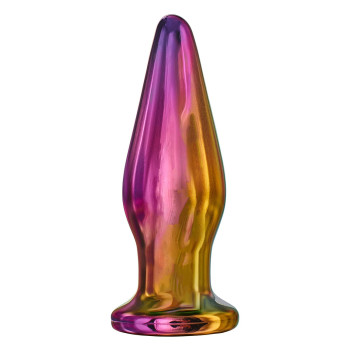 Анальная пробка с вибрацией конусная стеклянная Dream Toys GLAMOUR GLASS