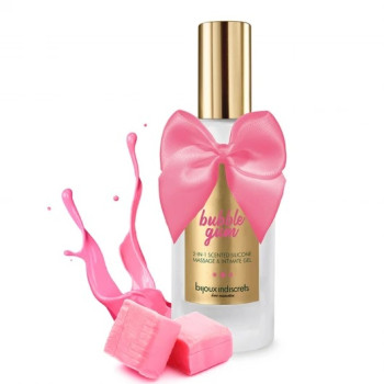 Масажний гель-лубрикант 2 в 1 із запахом на силіконовій основі Bubblegum Bijoux