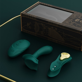 Вібратор в трусики AYA Zalo Turquoise Green на пульті керування