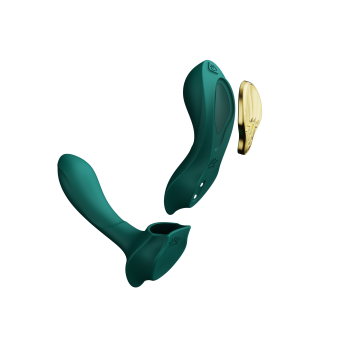 Вібратор в трусики AYA Zalo Turquoise Green на пульті керування