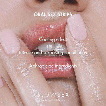 М'ятки для орального сексу Bijoux Indiscrets Oral sex strips - SLOW SEX, 7 шт