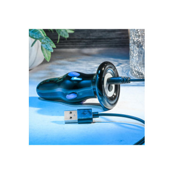 Анальна пробка скляна з вібрацією A&E REAR ROCKER VIBRATING GLASS ANAL PLUG
