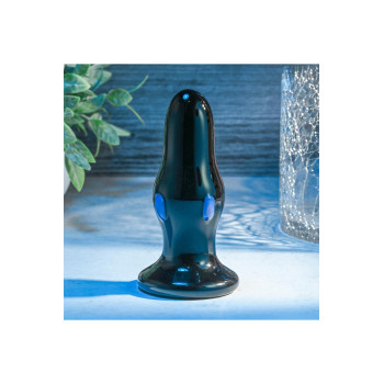 Анальна пробка скляна з вібрацією A&E REAR ROCKER VIBRATING GLASS ANAL PLUG