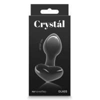 Стеклянная пробка NS Novelties CRYSTAL HEART BLACK
