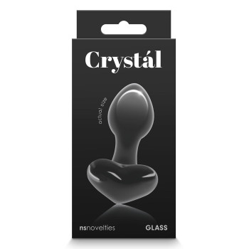 Скляна пробка NS Novelties CRYSTAL HEART BLACK
