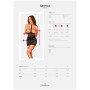 Сорочка с открытой грудью, стринги в комплекте Obsessive Lacrisia черный, XS/S